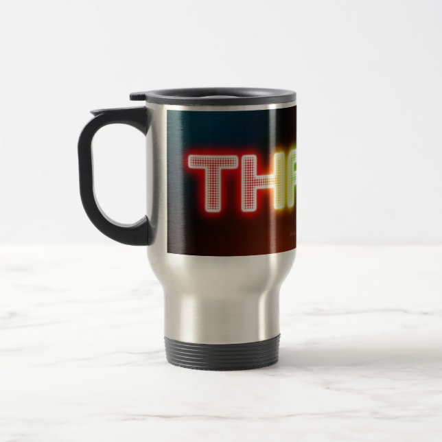 SlipperyJoe's throb rainbow-like gradient thick ca Travel Mug (Left)
