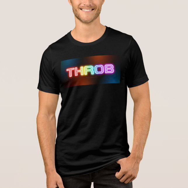 SlipperyJoe's throb rainbow-like gradient thick ca Tri-Blend Shirt (Front)