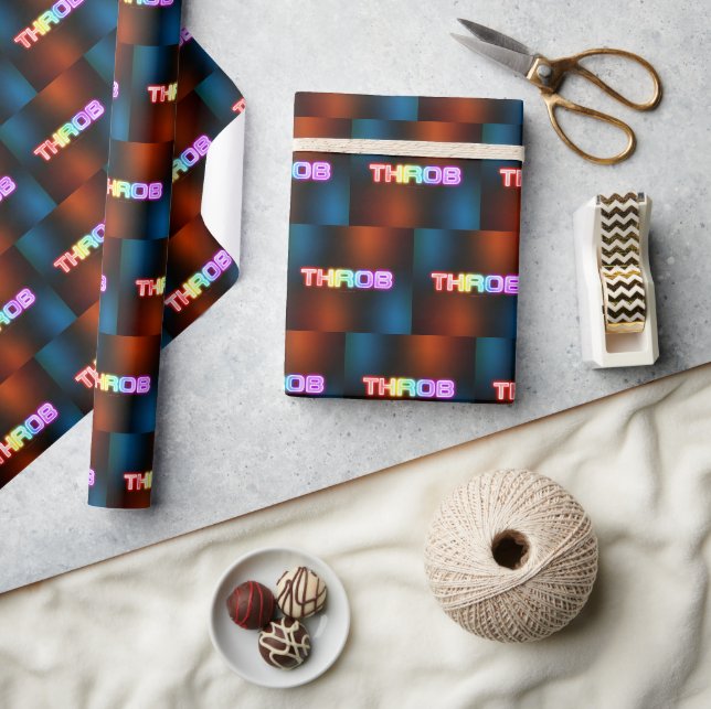 SlipperyJoe's throb rainbow-like gradient thick ca Wrapping Paper (Crafts)