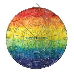 SlipperyJoe's tie-dyed flag rainbow pressed into s Dartboard