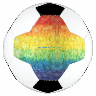 SlipperyJoe's tie-dyed flag rainbow pressed into s Football