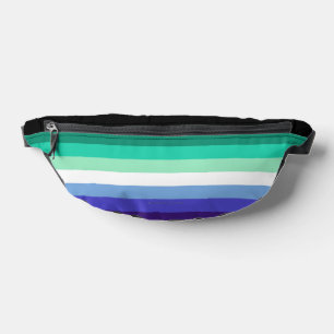 SlipperyJoe's trans-inclusive gay men's flag palet Bum Bags