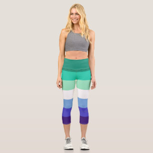 SlipperyJoe's trans-inclusive gay men's flag palet Capri Leggings