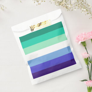 SlipperyJoe's trans-inclusive gay men's flag palet Favour Bags
