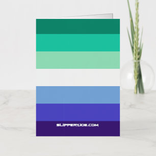SlipperyJoe's trans-inclusive gay men's flag palet Foil Holiday Card