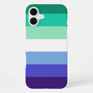 SlipperyJoe's trans-inclusive gay men's flag palet iPhone 16 Plus Case