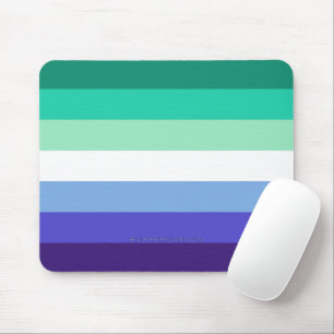 SlipperyJoe's trans-inclusive gay men's flag palet Mouse Mat