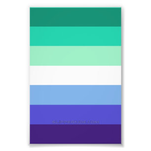SlipperyJoe's trans-inclusive gay men's flag palet Photo Print