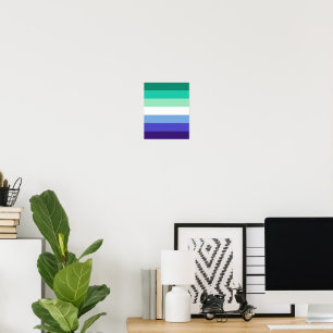 SlipperyJoe's trans-inclusive gay men's flag palet Poster