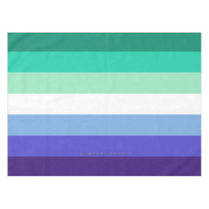 SlipperyJoe's trans-inclusive gay men's flag palet Tablecloth