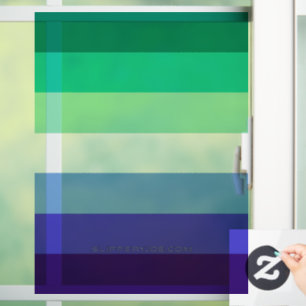 SlipperyJoe's trans-inclusive gay men's flag palet Window Cling