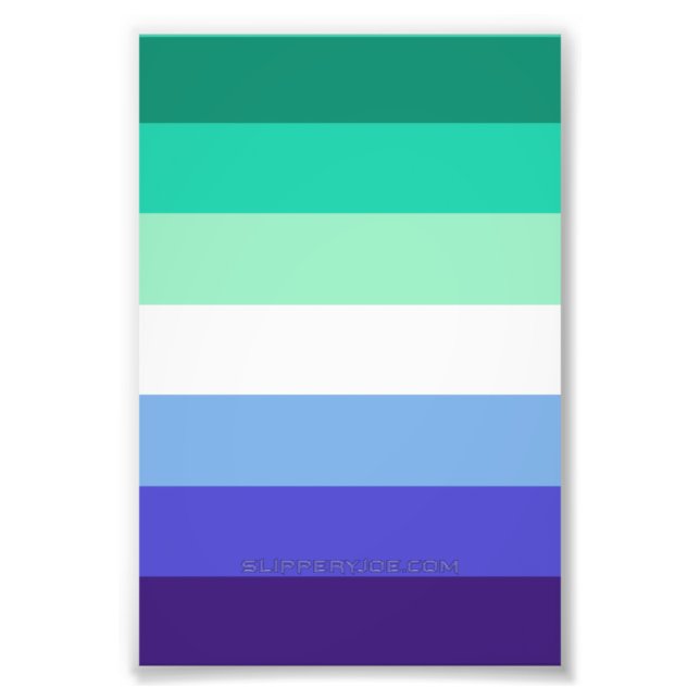 SlipperyJoe's Trans-Inclusive Gay Men's Pride Flag Photo Print (Front)