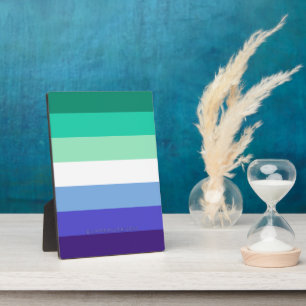 SlipperyJoe's Trans-Inclusive Gay Men's Pride Flag Plaque