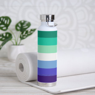SlipperyJoe's Trans-Inclusive Gay Men's Pride Flag Water Bottle