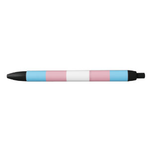 SlipperyJoe's transgender pride flag diversity rig Black Ink Pen