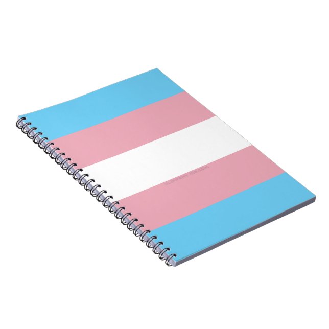 SlipperyJoe's transgender pride flag diversity rig Notebook (Right Side)