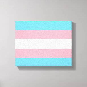 SlipperyJoe's transgender pride flag visibility di Canvas Print