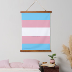 SlipperyJoe's transgender pride flag visibility di Hanging Tapestry