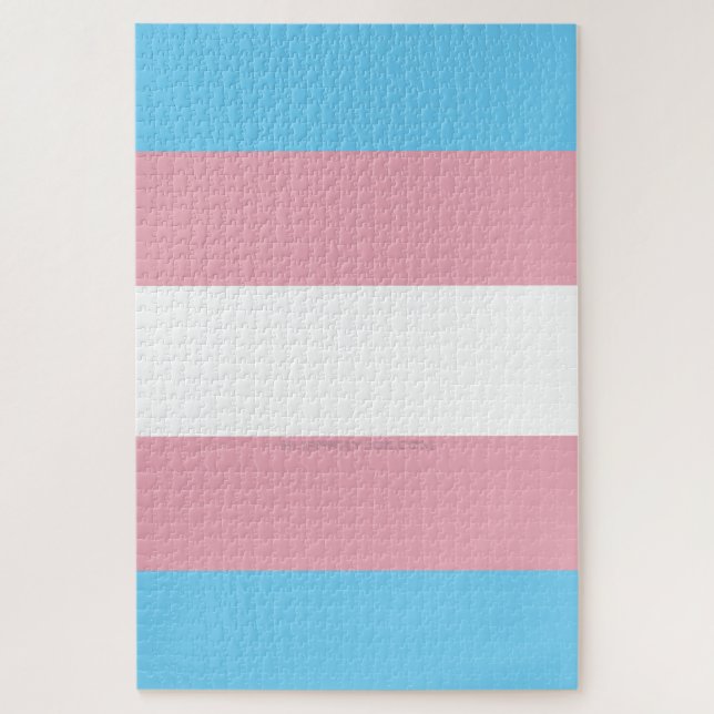 SlipperyJoe's transgender pride flag visibility di Jigsaw Puzzle (Vertical)
