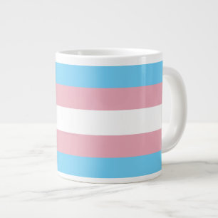 SlipperyJoe's transgender pride flag visibility di Large Coffee Mug