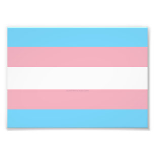 SlipperyJoe's transgender pride flag visibility di Photo Print
