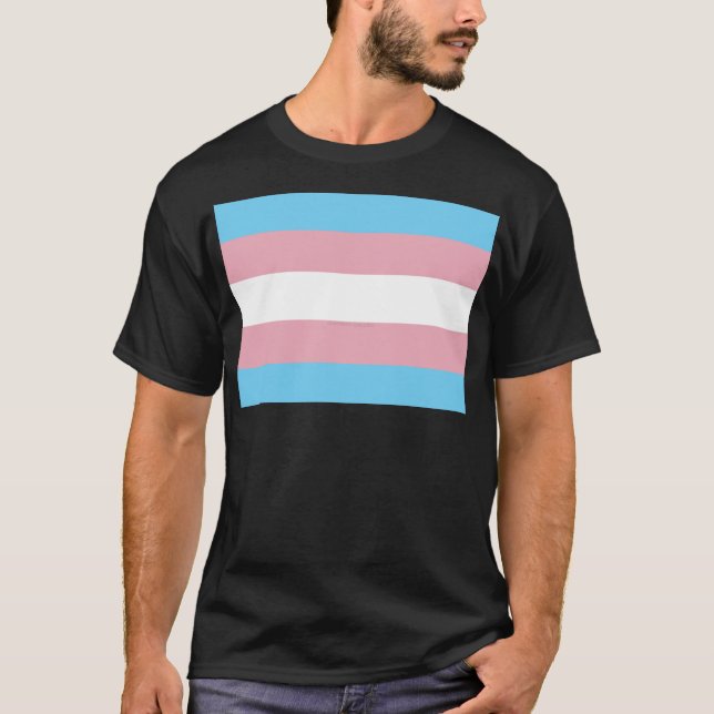 SlipperyJoe's transgender pride flag visibility di T-Shirt (Front)