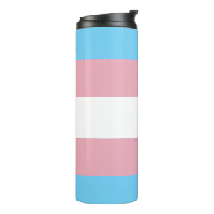 SlipperyJoe's transgender pride flag visibility di Thermal Tumbler
