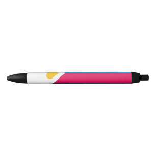SlipperyJoe's tricolor polyamory pride flag three Black Ink Pen