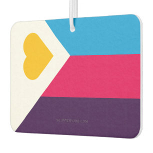 SlipperyJoe's tricolor polyamory pride flag three  Car Air Freshener