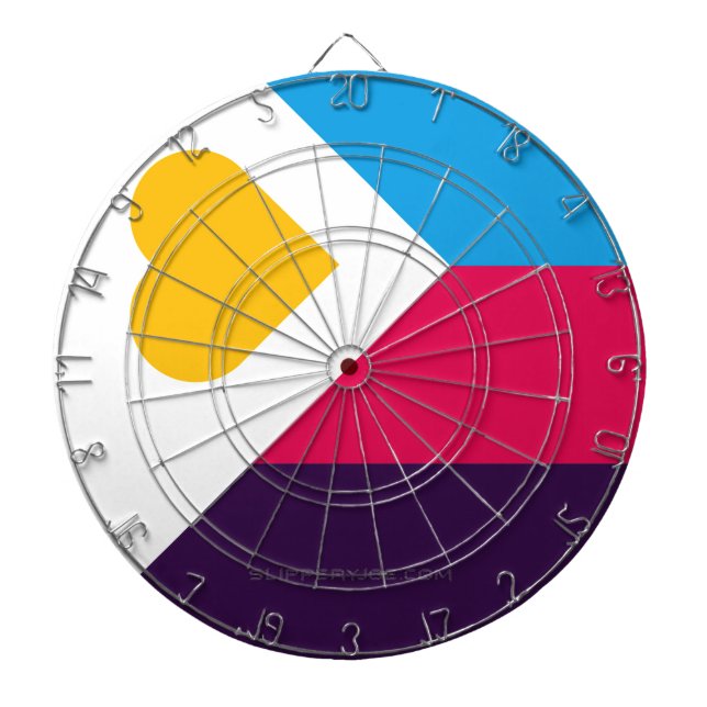 SlipperyJoe's tricolor polyamory pride flag three  Dartboard (Front)
