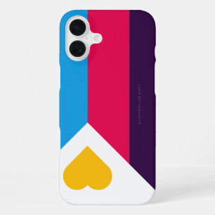 SlipperyJoe's tricolor polyamory pride flag three iPhone 16 Plus Case