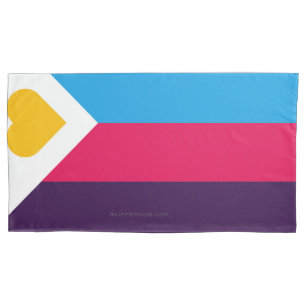 SlipperyJoe's tricolor polyamory pride flag three Pillowcase