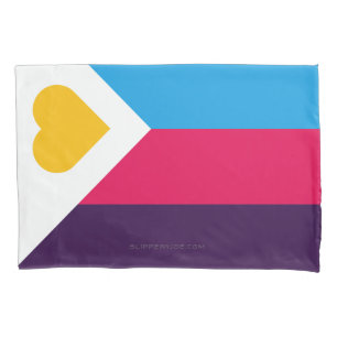 SlipperyJoe's tricolor polyamory pride flag three  Pillowcase