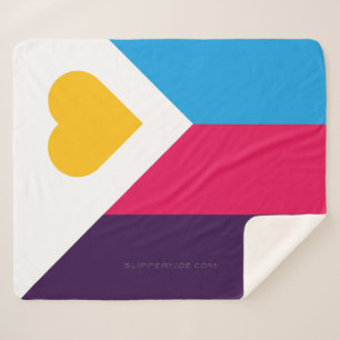 SlipperyJoe's tricolor polyamory pride flag three  Sherpa Blanket