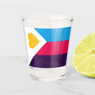 SlipperyJoe's tricolor polyamory pride flag three Shot Glass