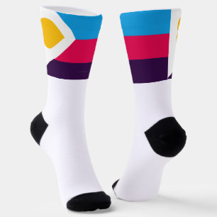 SlipperyJoe's tricolor polyamory pride flag three Socks