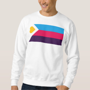 SlipperyJoe's tricolor polyamory pride flag three Sweatshirt