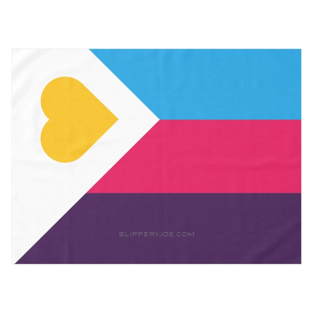 SlipperyJoe's tricolor polyamory pride flag three  Tablecloth (Front (Horizontal))