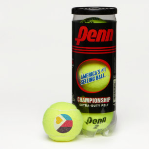SlipperyJoe's tricolor polyamory pride flag three Tennis Balls