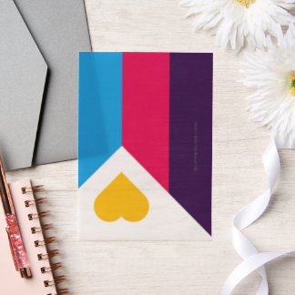 SlipperyJoe's tricolor polyamory pride flag three  Vellum Invitations