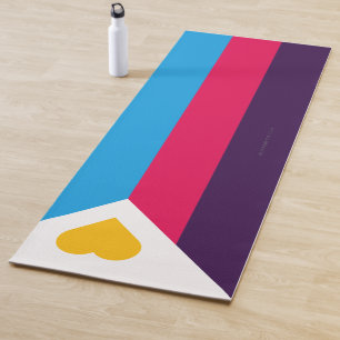 SlipperyJoe's tricolor polyamory pride flag three  Yoga Mat