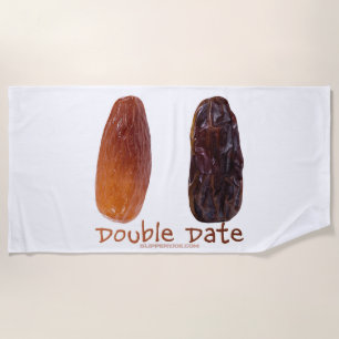 SlipperyJoe's two dates shrivelled wrinkled prunes Beach Towel