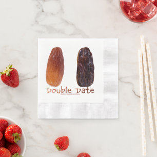 SlipperyJoe's two dates shrivelled wrinkled prunes Napkin
