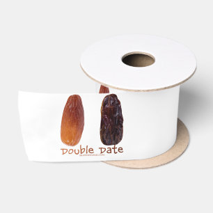 SlipperyJoe's two dates shrivelled wrinkled prunes Satin Ribbon
