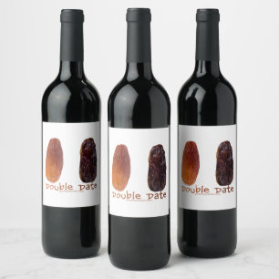 SlipperyJoe's two dates shrivelled wrinkled prunes Wine Label