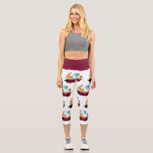 SlipperyJoe's two gay men love cartoon bathtub soa Capri Leggings