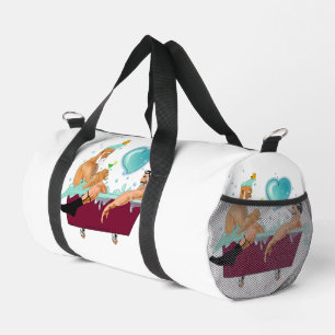 SlipperyJoe's two gay men love cartoon bathtub soa Duffle Bag