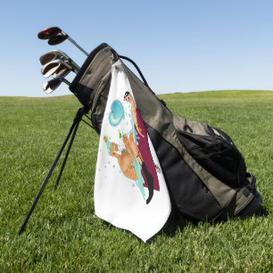 SlipperyJoe's two gay men love cartoon bathtub soa Golf Towel