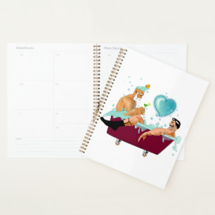 SlipperyJoe's two gay men love cartoon bathtub soa Planner