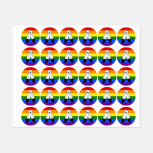 SlipperyJoe's two-spirit pride flag Indigenous sym